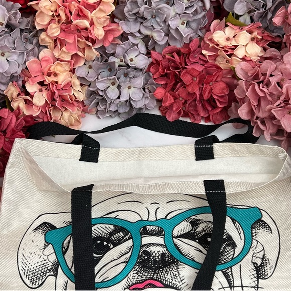 Eco-Friendly Preppy English Bulldog Folding Tote Bag - Picture 11 of 14